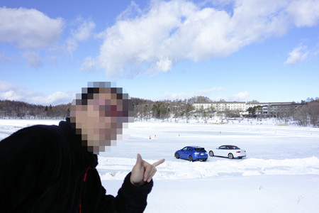 Driving on ice at Megamiko-3