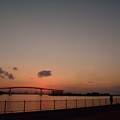 日暮れの木更津港