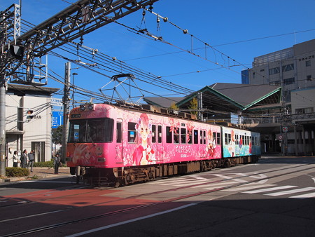 京阪600形ちはやふるラッピング 浜大津~三井寺02