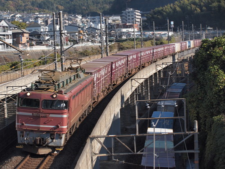 EF81貨物 湖西線大津京~山科