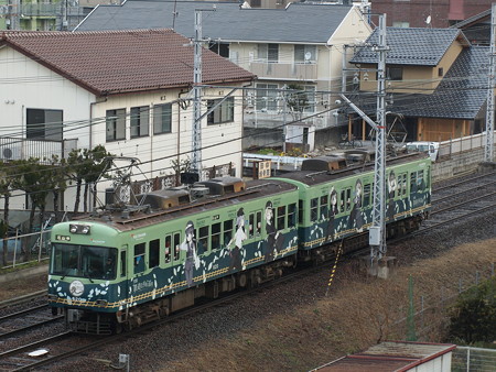 京阪600形鉄道むすめ 京阪石山坂本線近江神宮~皇子山