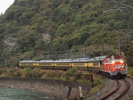 DD51 サロンカーなにわ 紀勢本線紀伊浦上~下里02