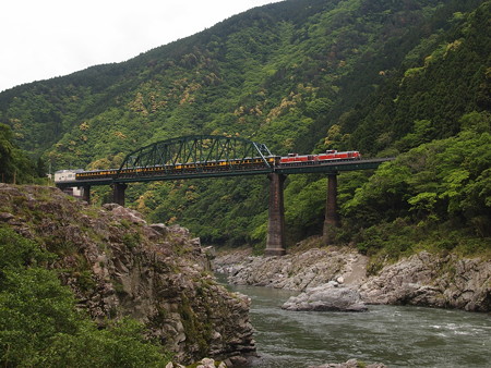 DE10サロンカー土佐路 土讃線小歩危~大歩危03