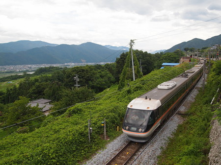 383系特急しなの 篠ノ井線姨捨駅