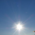 冬の澄んだ青空太陽～乾燥つづきで12.21～風邪