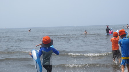 海に突進…