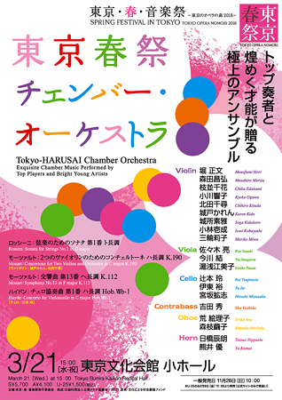 東京春祭チェンバー・オーケストラ2018 東京春祭2018 東京・春・音楽祭2018