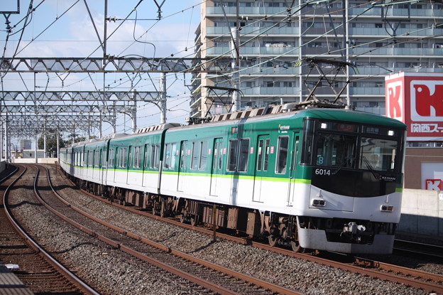 京阪本線　6000系6014F　急行 出町柳 行　（1）