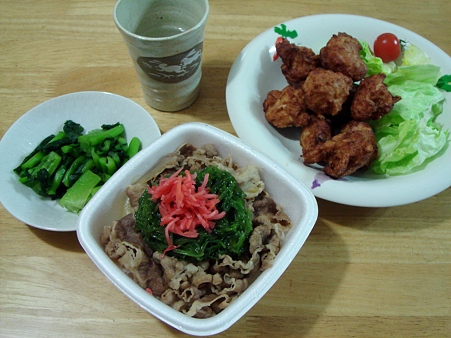 めかぶ牛丼