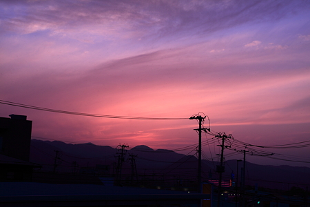 久し振りの夕陽撮り　マジックアワー帯
