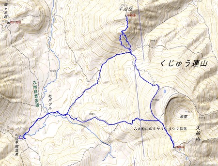 2017-11-23 大船山～平治岳