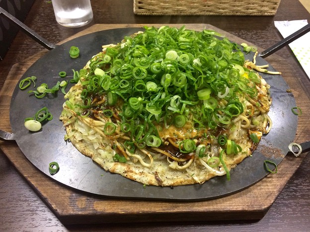 お好み焼き 鉄板焼き あり 肉玉そば ねぎ okonomiyaki 広島市南区的場町2丁目 2017年11月28日