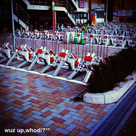 自転車置場。
