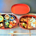 京弁当膳二段重ね重箱 Two-tiered lacquer box lunch