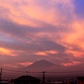 7月3日富士宮市からの夕方富士山～ 予想外の夕焼けでした(^ ^)