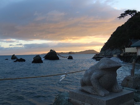 夫婦岩 12月朝7:13