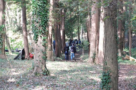 2014.11.04　瀬谷市民の森　学生が映画撮影