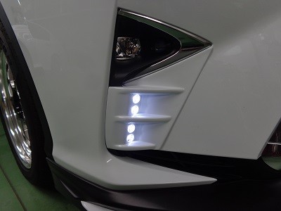 レクサスＲＸ　山梨県　フォグランプガーニッシュ取付