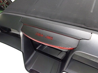 S６６０専用カーボンシート　ハイマウントストップランプアッパーパネル２点　ＤＢＡ－ＪＷ５ロゴ
