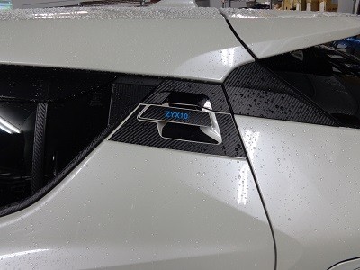 C-HR　リアドアハンドルカーボンシート　ロゴ有り