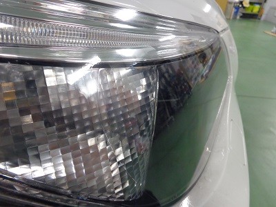 BMW５シリーズ　ヘッドライト磨き後