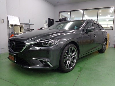 アテンザ　岐阜県　アンプ内臓プロセッサー取付