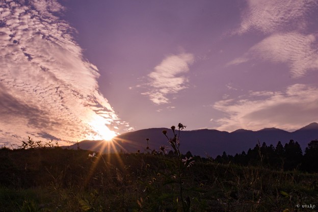 10月の夕日