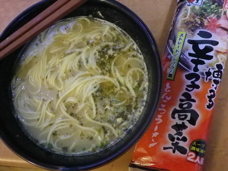 五木食品の博多辛子高菜とんこつラーメン