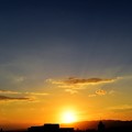 夕日と六甲山