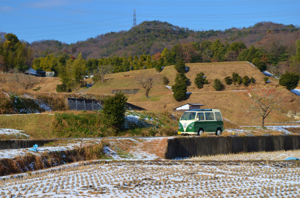 翌朝には既に積雪はこんなに少なくなった