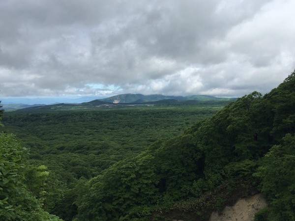 岩木山が雲で見えない。紅葉シーズンはさぞ綺麗でしょう。