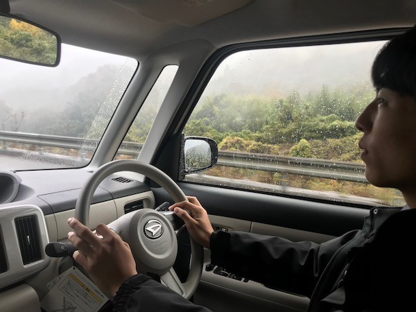 後半は長男が運転して試乗
