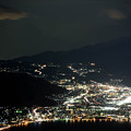 Photos: うっすら富士山と諏訪市夜景